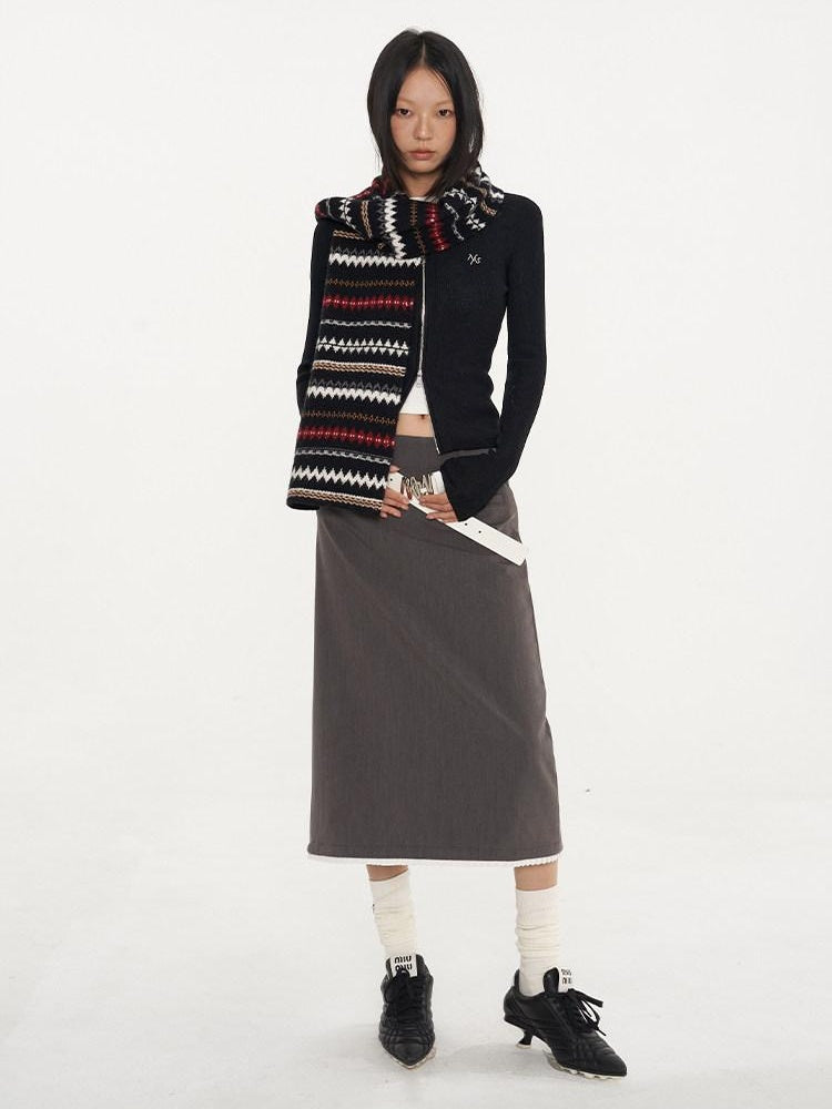 NAWSNOTAWEAR Lined Stretch Viscose Blend Mid Waist Pencil Straight Office Casual Midi Skirts