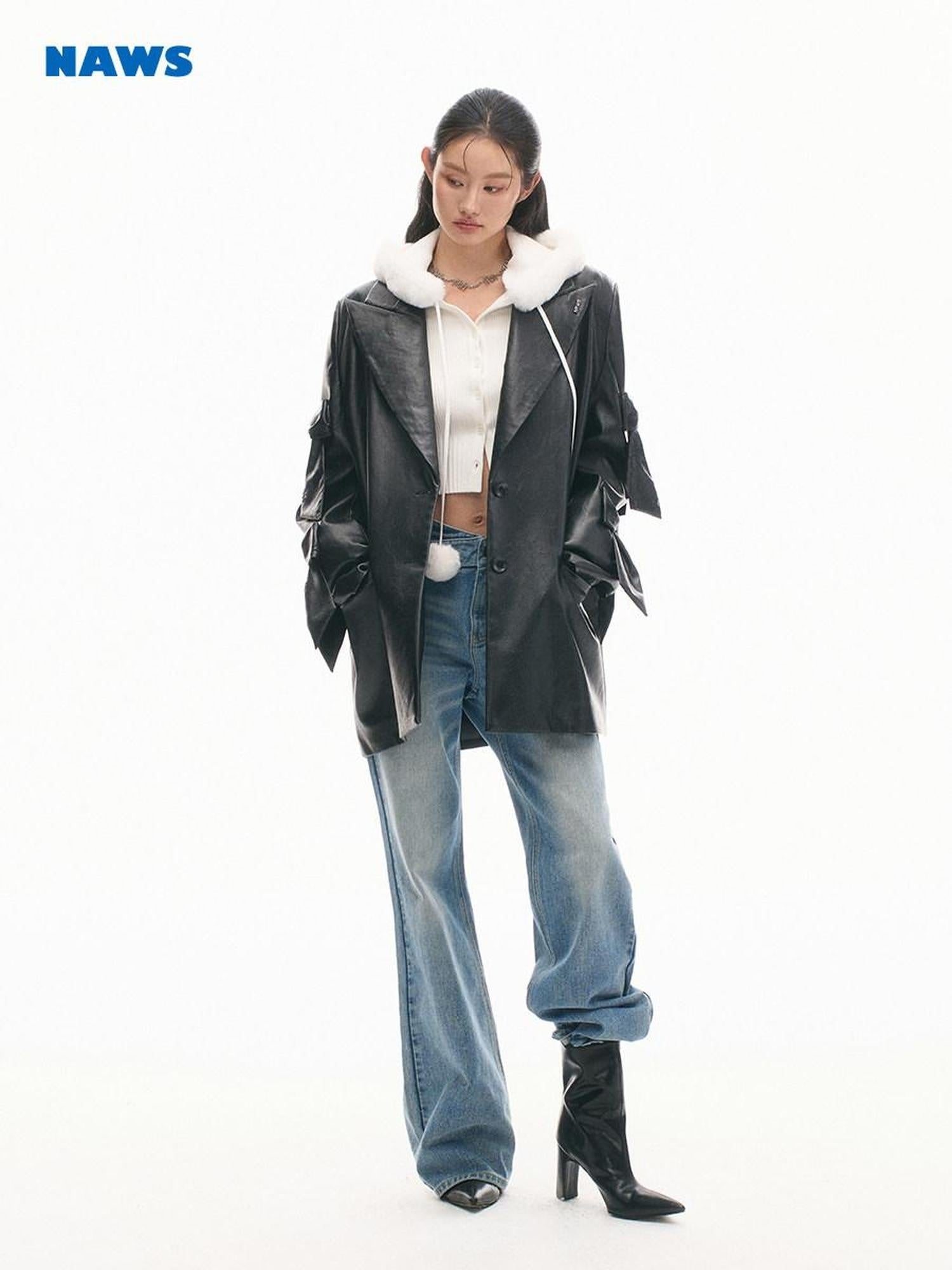 NAWSNOTAWEAR Loose Fit Oversized Minimalist Commuting Office Casual Women Blazers