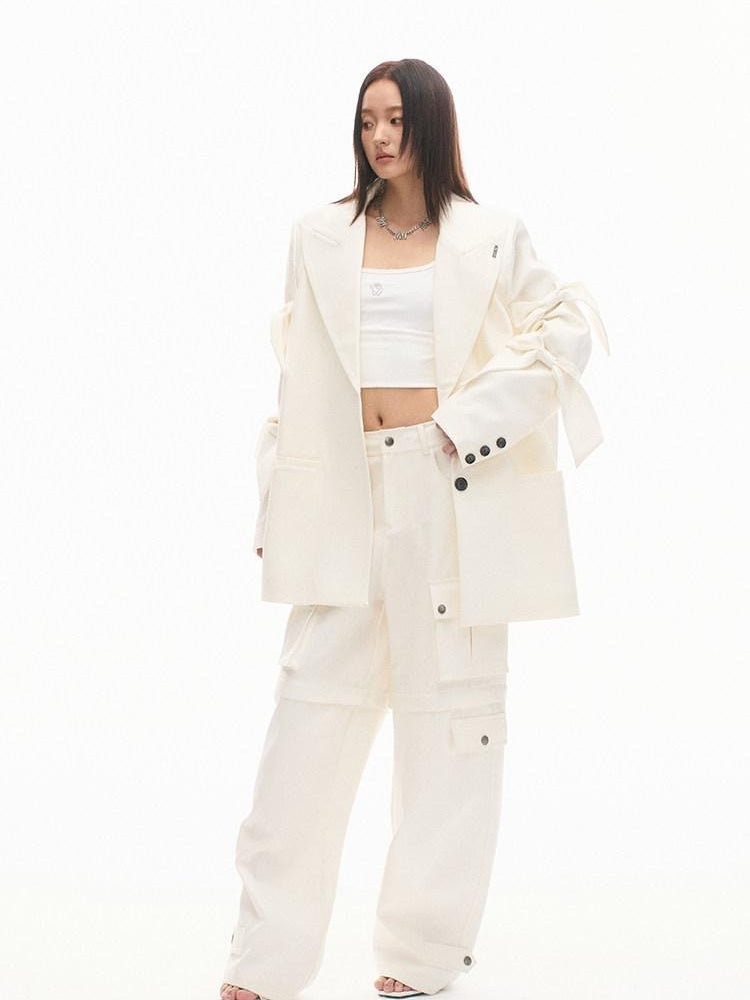 NAWSNOTAWEAR Loose Fit Oversized Minimalist Commuting Office Casual Women Blazers