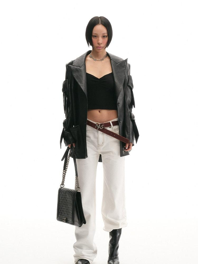 NAWSNOTAWEAR Loose Fit Oversized Minimalist Commuting Office Casual Women Blazers