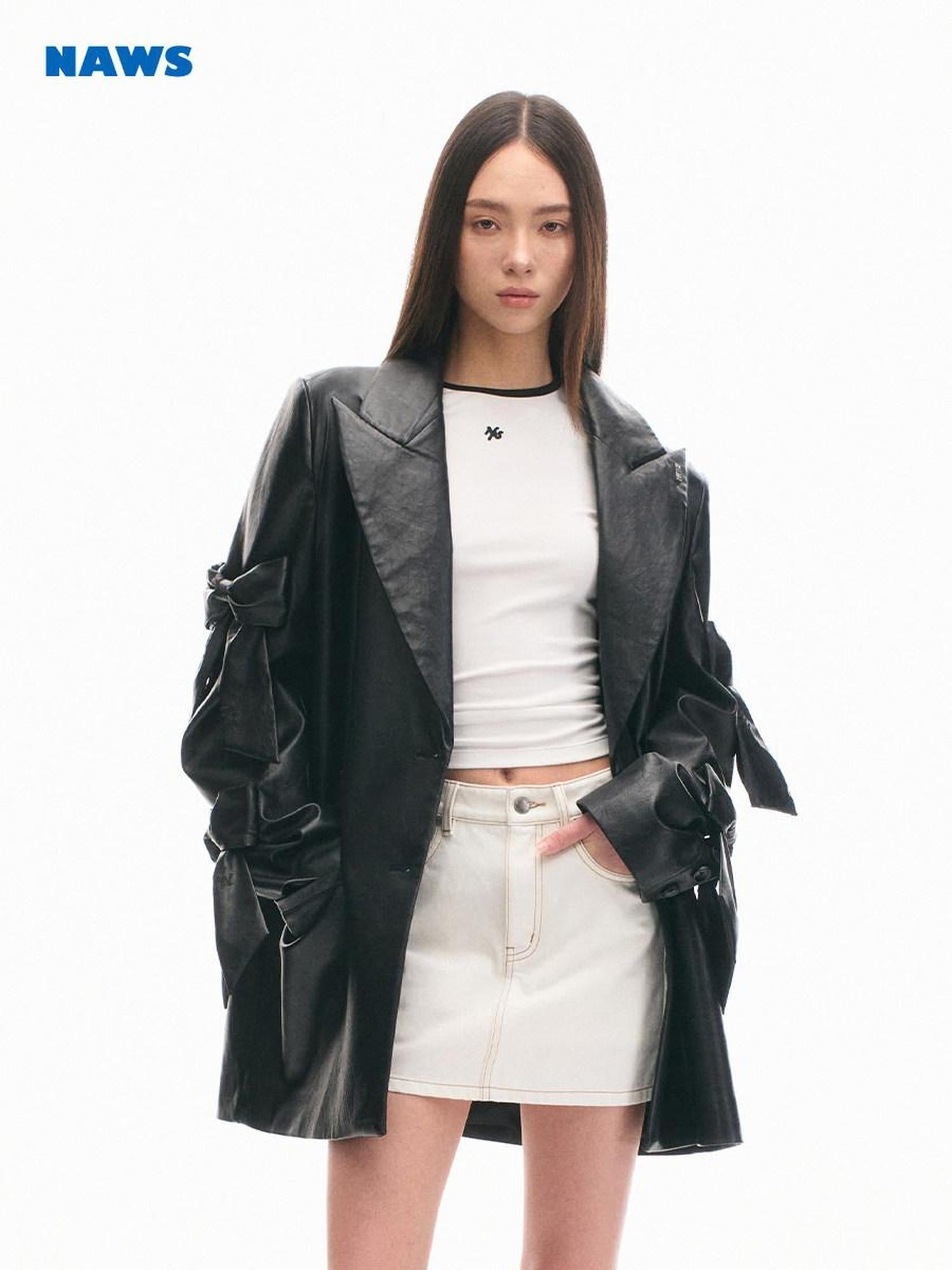 NAWSNOTAWEAR Loose Fit Oversized Minimalist Commuting Office Casual Women Blazers