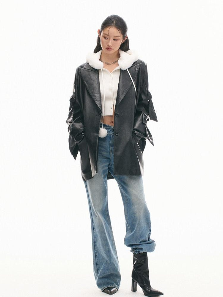 NAWSNOTAWEAR Loose Fit Oversized Minimalist Commuting Office Casual Women Blazers