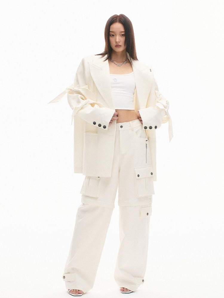 NAWSNOTAWEAR Loose Fit Oversized Minimalist Commuting Office Casual Women Blazers