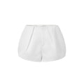 NAWSNOTAWEAR_Minimal_Tailored_Workwear_Natural_Waist_Zip_Fly_Polyester_Slim_Women_Mini_Shorts_MISSTT