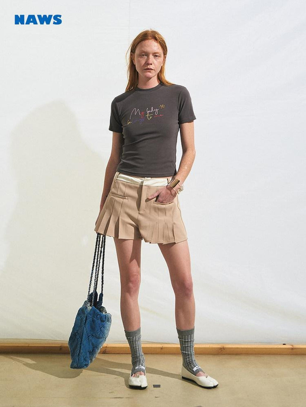 NAWSNOTAWEAR Mocha Yellow Versatile Slim Skort Natural Waist Polyester Spandex Mini Shorts