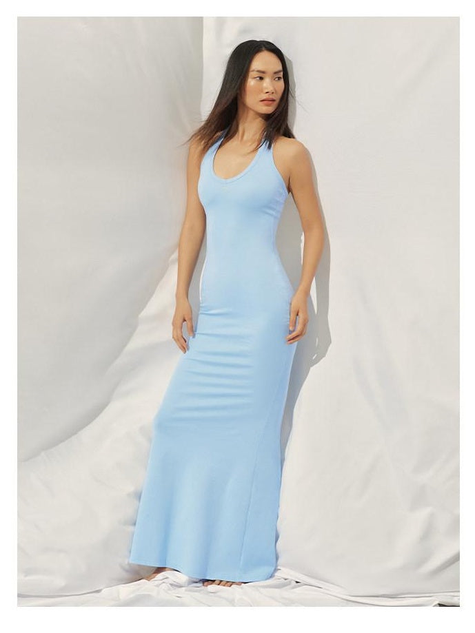 NAWSNOTAWEAR Modal Blend V-neck Spaghetti Strap Bodycon Casual For Women Maxi Dresses