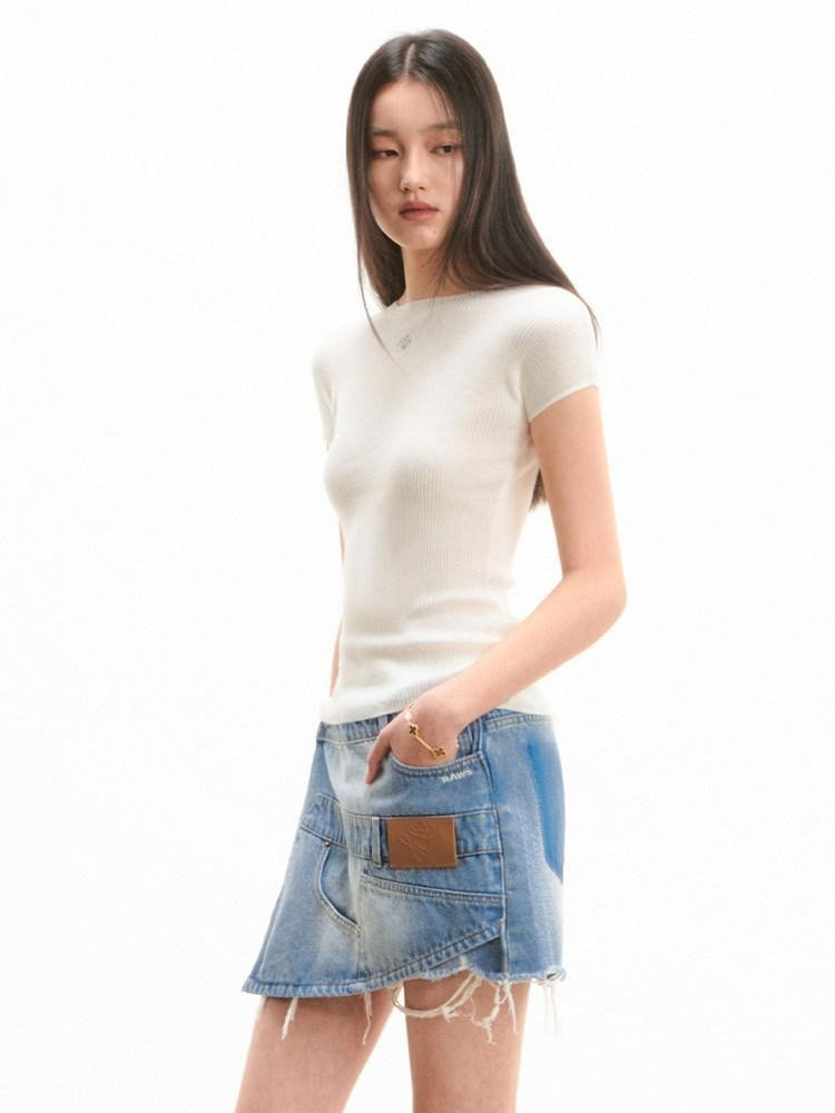 NAWSNOTAWEAR Moisture Wicking Slim Fit Wool Blend Collar Women Office Short Sleeve T-Shirts