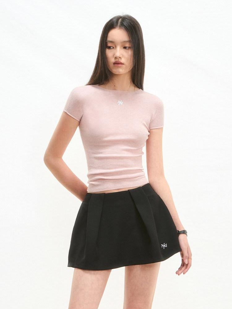 NAWSNOTAWEAR Moisture Wicking Slim Fit Wool Blend Collar Women Office Short Sleeve T-Shirts