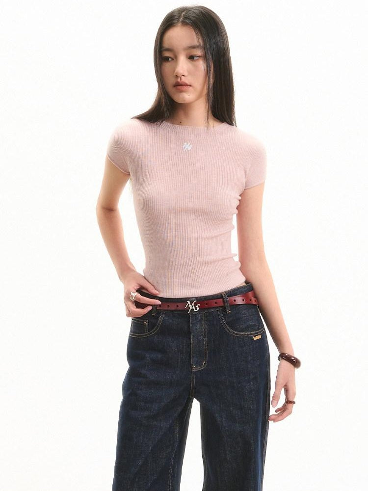 NAWSNOTAWEAR Moisture Wicking Slim Fit Wool Blend Collar Women Office Short Sleeve T-Shirts