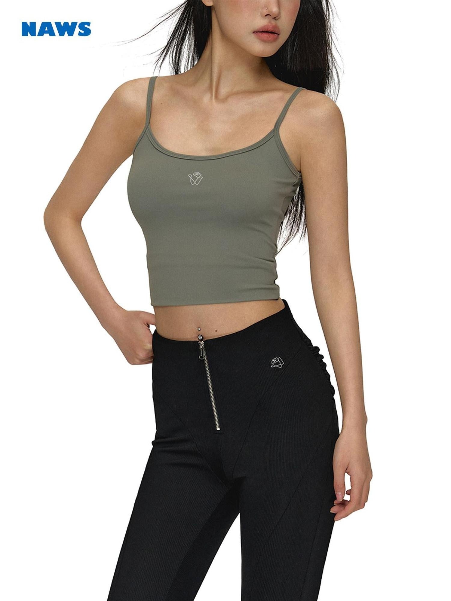NAWSNOTAWEAR Nylon Spandex Stretch Lightweight Workwear Slim Fit For Women Seamless Camisoles