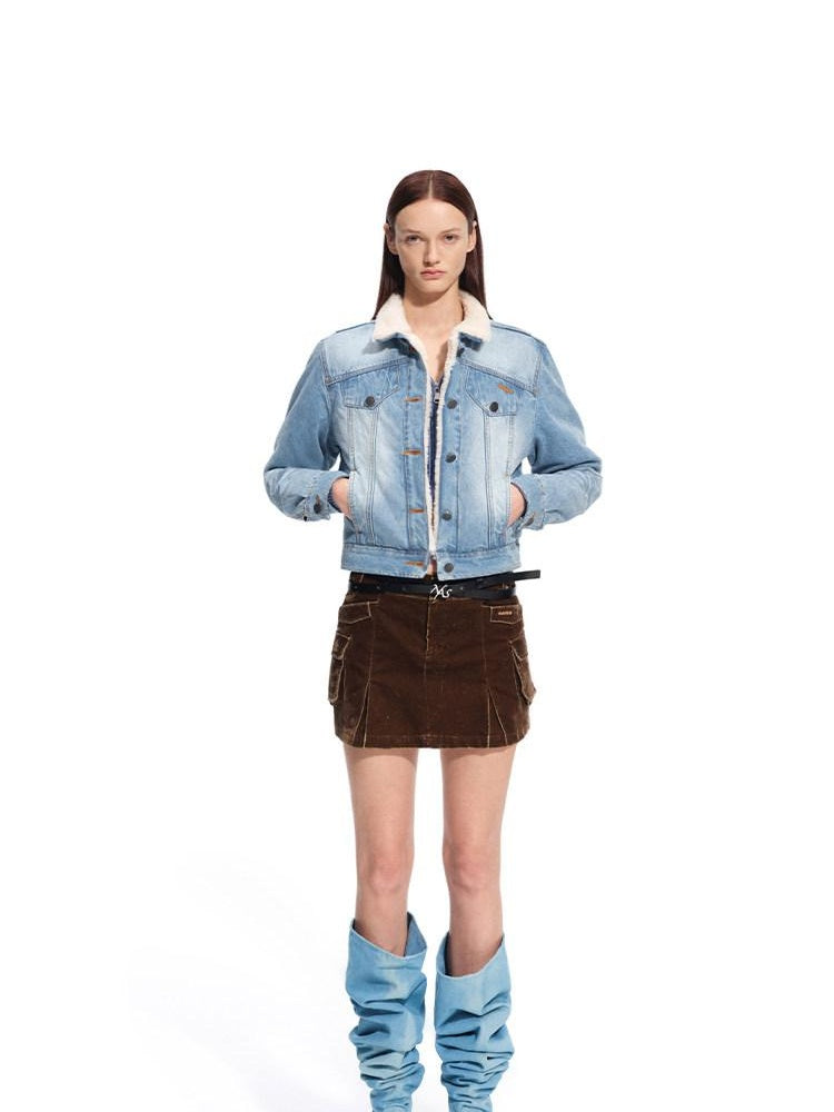 NAWSNOTAWEAR Pocketed Low Waist A Line Casual Travel Women Rust Brown Cotton Mini Skirts