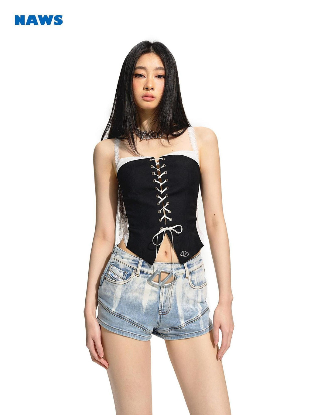 NAWSNOTAWEAR Polyester Black Two Piece Chic Crop Top Pencil Skirt Women Top & Skirt Sets