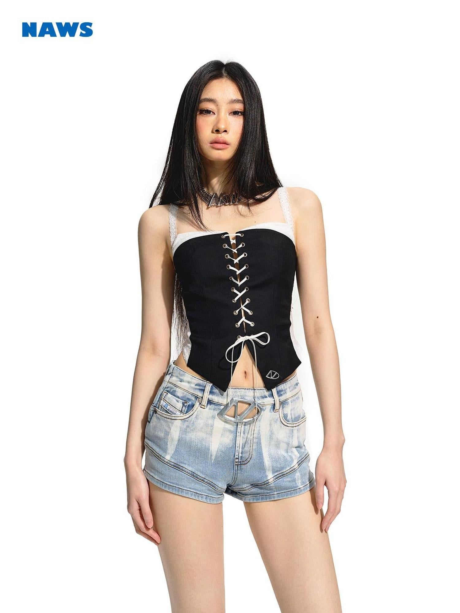 NAWSNOTAWEAR Polyester Black Two Piece Chic Crop Top Pencil Skirt Women Top & Skirt Sets