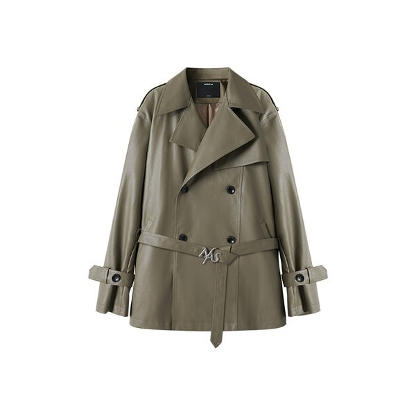 NAWSNOTAWEAR_Pu_Long_Sleeve_Double_Breasted_Mid_Length_Loose_Commuting_Trench_Coats_MISSTT