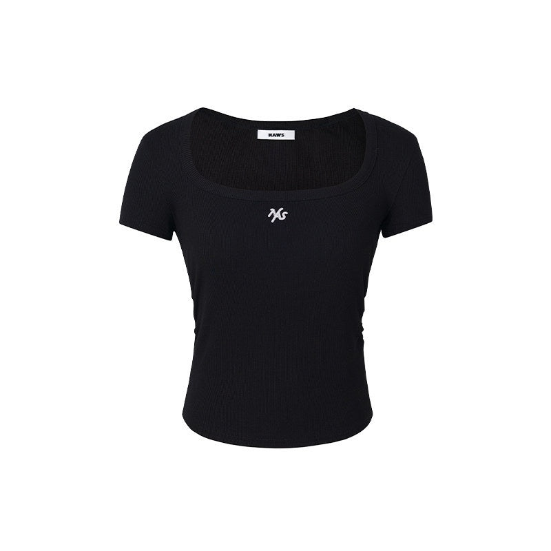 NAWSNOTAWEAR_Pure_Cotton_Slim_Fit_U_Neck_Casual_Women_Essential_Tee_Short_Sleeve_T-Shirts_MISSTT