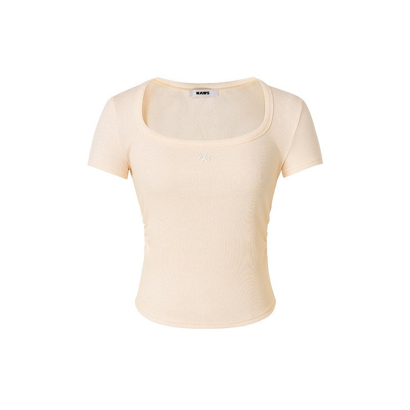 NAWSNOTAWEAR_Pure_Cotton_Slim_Fit_U_Neck_Casual_Women_Essential_Tee_Short_Sleeve_T-Shirts_MISSTT