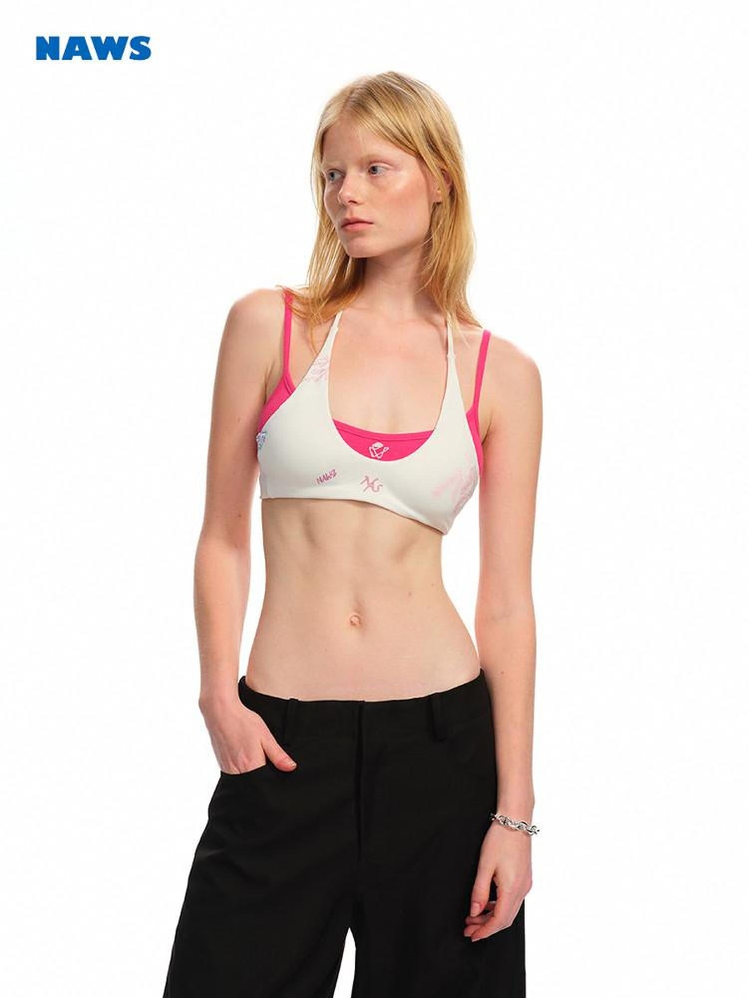 NAWSNOTAWEAR Romantic Slim Spaghetti Strap No Padding Cotton Blend Women Solid Camisoles