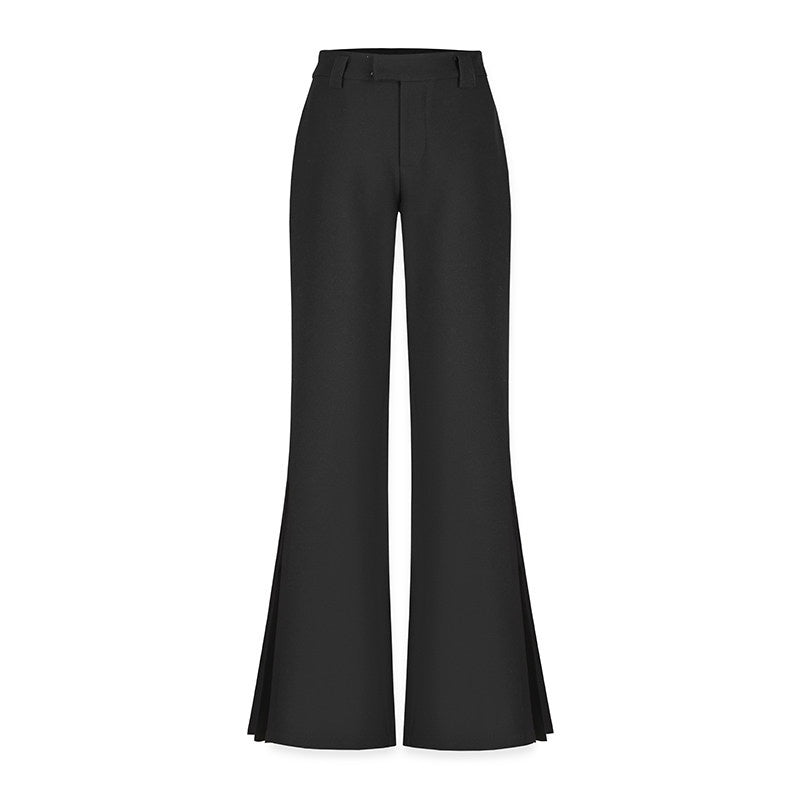 NAWSNOTAWEAR_Slim_Low_Rise_Micro_Flare_Modern_Black_Stretch_Blend_Flared_Pants_MISSTT