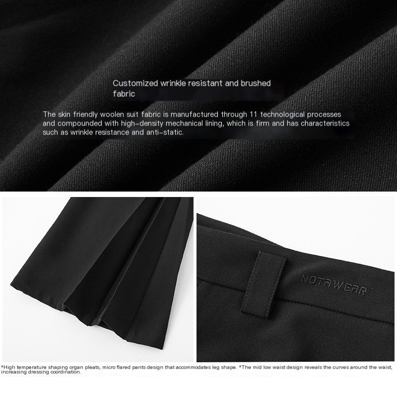 NAWSNOTAWEAR_Slim_Low_Rise_Micro_Flare_Modern_Black_Stretch_Blend_Flared_Pants_MISSTT