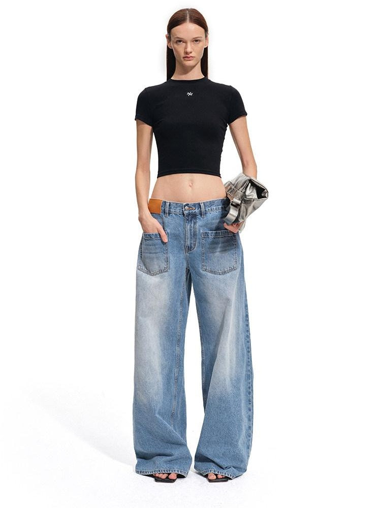 NAWSNOTAWEAR Slim Waist Minimal Flare Sleeves Women Stretch Cotton Short Sleeve T-Shirts