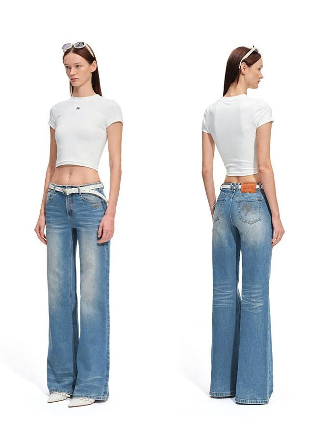 NAWSNOTAWEAR Slim Waist Minimal Flare Sleeves Women Stretch Cotton Short Sleeve T-Shirts