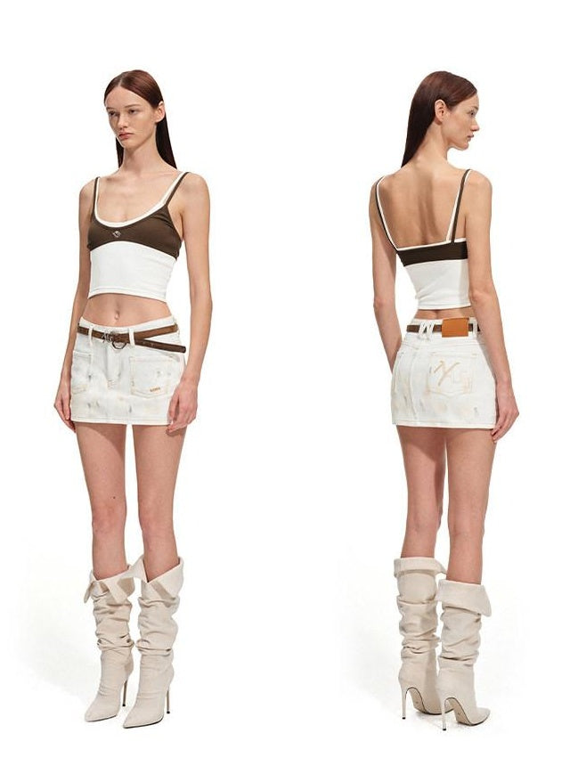 NAWSNOTAWEAR Soft 100 Percent Cotton Low Waist A Line Casual Women Everyday Mini Skirts