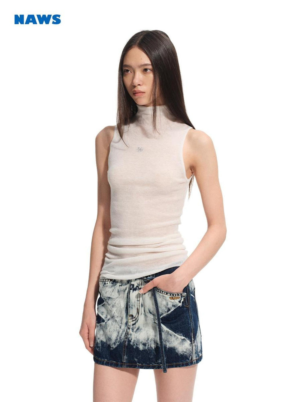 NAWSNOTAWEAR Soft 100 Percent Wool Lightweight Casual Slim Fit Stand Collar Button Tank Tops