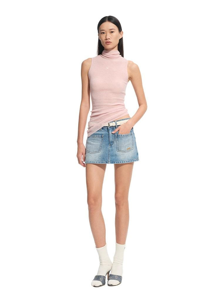 NAWSNOTAWEAR Soft 100 Percent Wool Lightweight Casual Slim Fit Stand Collar Button Tank Tops