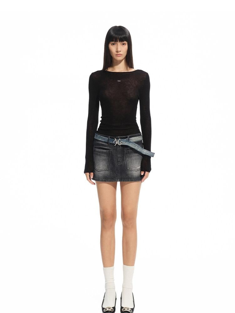 NAWSNOTAWEAR Soft 100% Wool Slim Fit Crew Neck Casual Logo For Women Long Sleeve T-Shirts