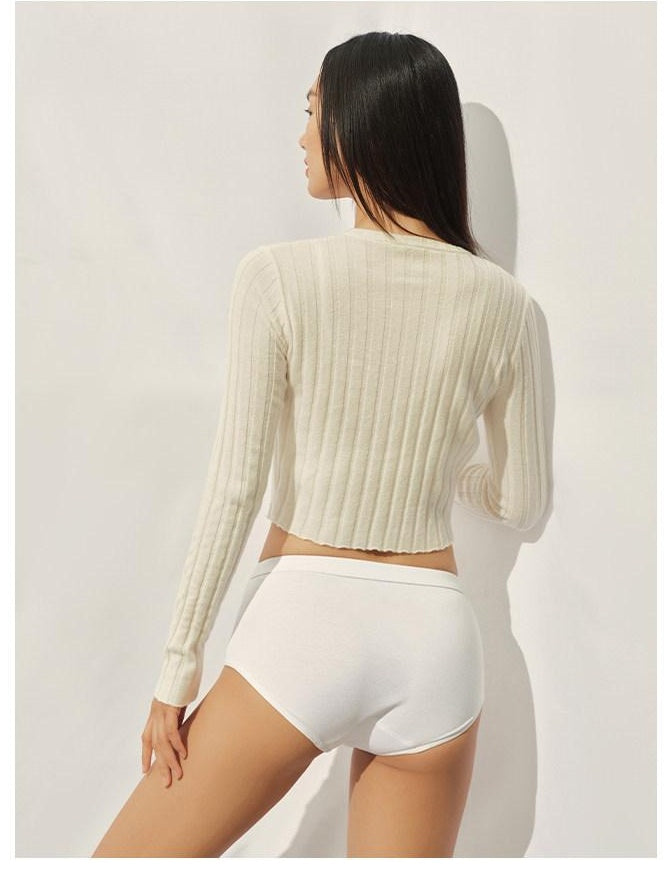 NAWSNOTAWEAR Soft 90 Wool 10 Cashmere Slim Casual Buttoned Round Neck Women Knit Cardigans