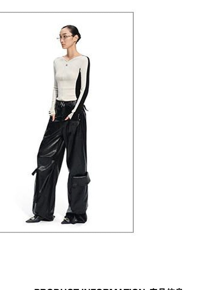 NAWSNOTAWEAR Soft Cashmere Blend Slim Fit Colorblock V-neck Women Longsleeve Cardigans