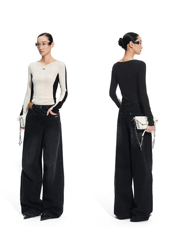 NAWSNOTAWEAR Soft Cashmere Blend Slim Fit Colorblock V-neck Women Longsleeve Cardigans