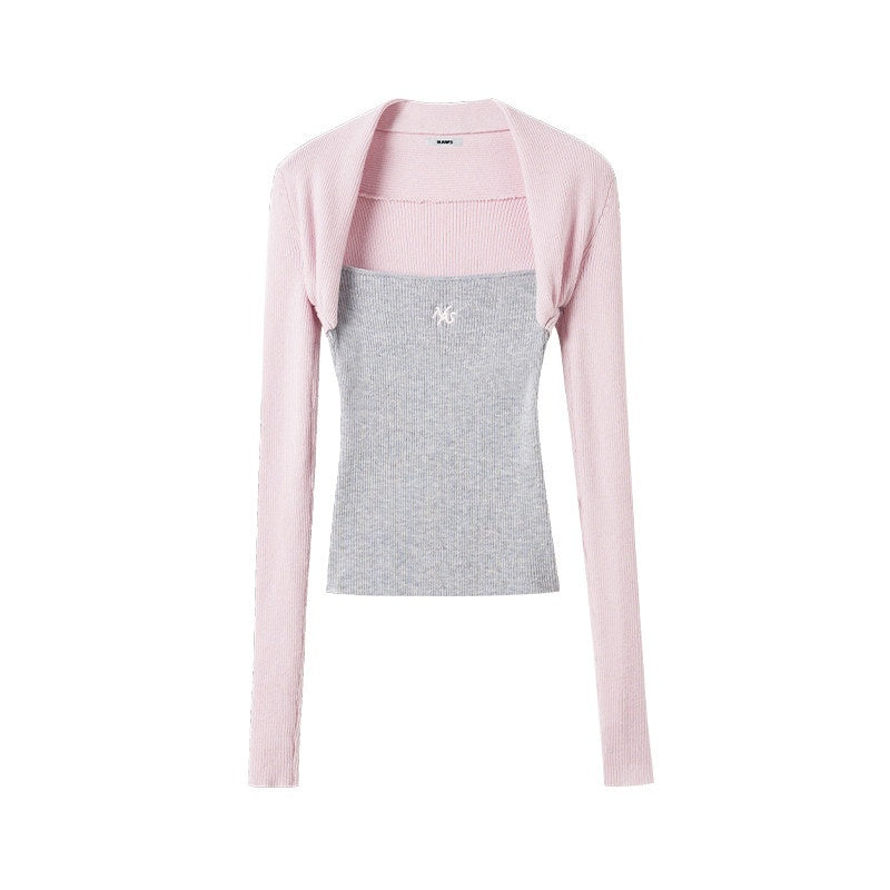 NAWSNOTAWEAR_Soft_Casual_Slim_Fit_Faux_Layered_Knit_Pullover_Floating_Pink_Sweaters_MISSTT
