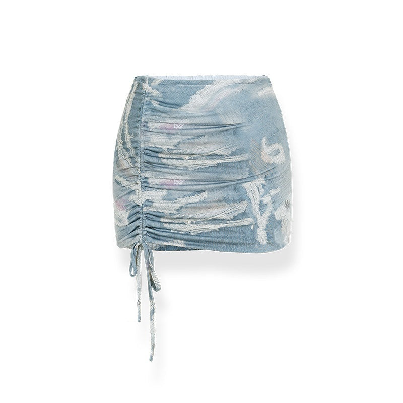 NAWSNOTAWEAR_Soft_Cotton_Dreamy_Blue_Camisole_A_Line_Skirt_Women_Top_&_Skirt_Sets_MISSTT