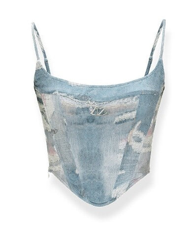 NAWSNOTAWEAR_Soft_Cotton_Dreamy_Blue_Camisole_A_Line_Skirt_Women_Top_&_Skirt_Sets_MISSTT