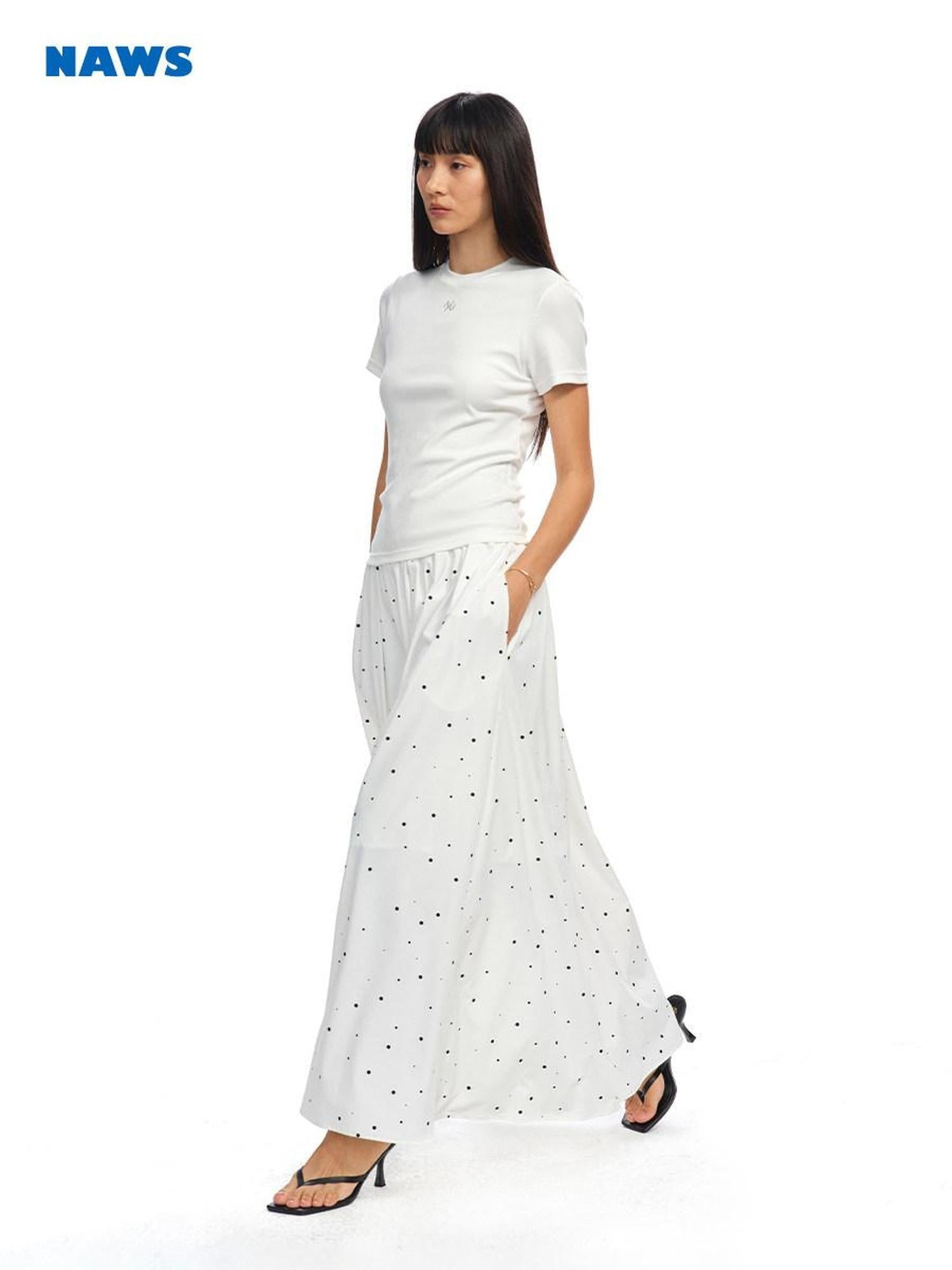 NAWSNOTAWEAR Soft Cotton Knit Faux Layer T Shirt Natural Waist Casual Women Maxi Dresses