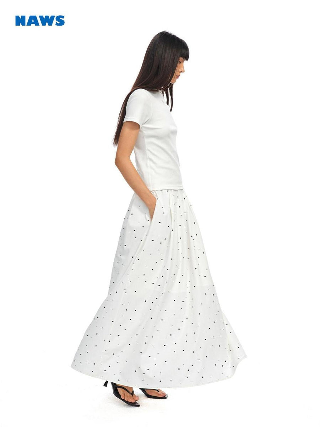 NAWSNOTAWEAR Soft Cotton Knit Faux Layer T Shirt Natural Waist Casual Women Maxi Dresses