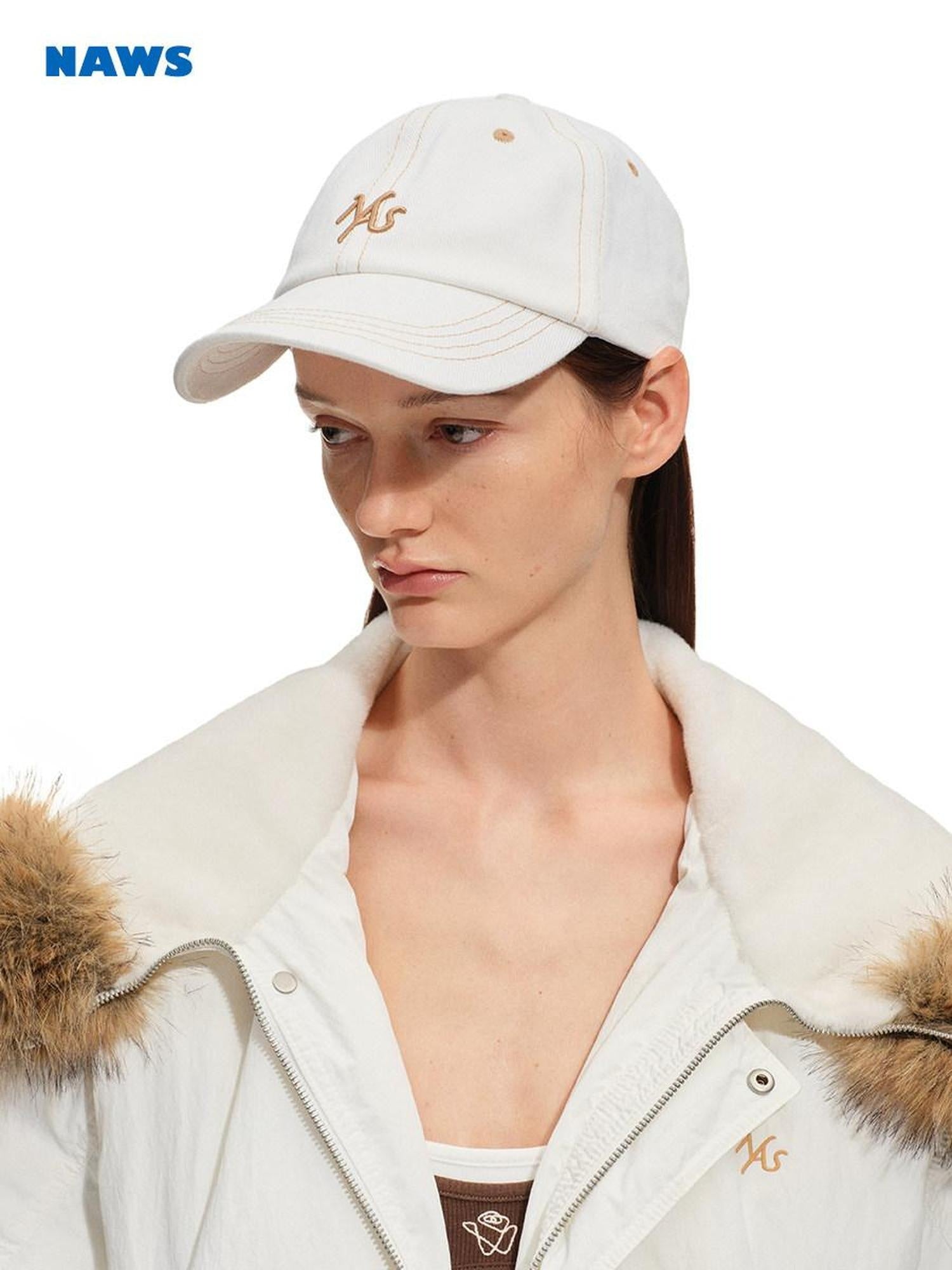 NAWSNOTAWEAR Soft Cotton Letter Embroidered Fashion Casual Round Top Curved Brim Unisex Caps
