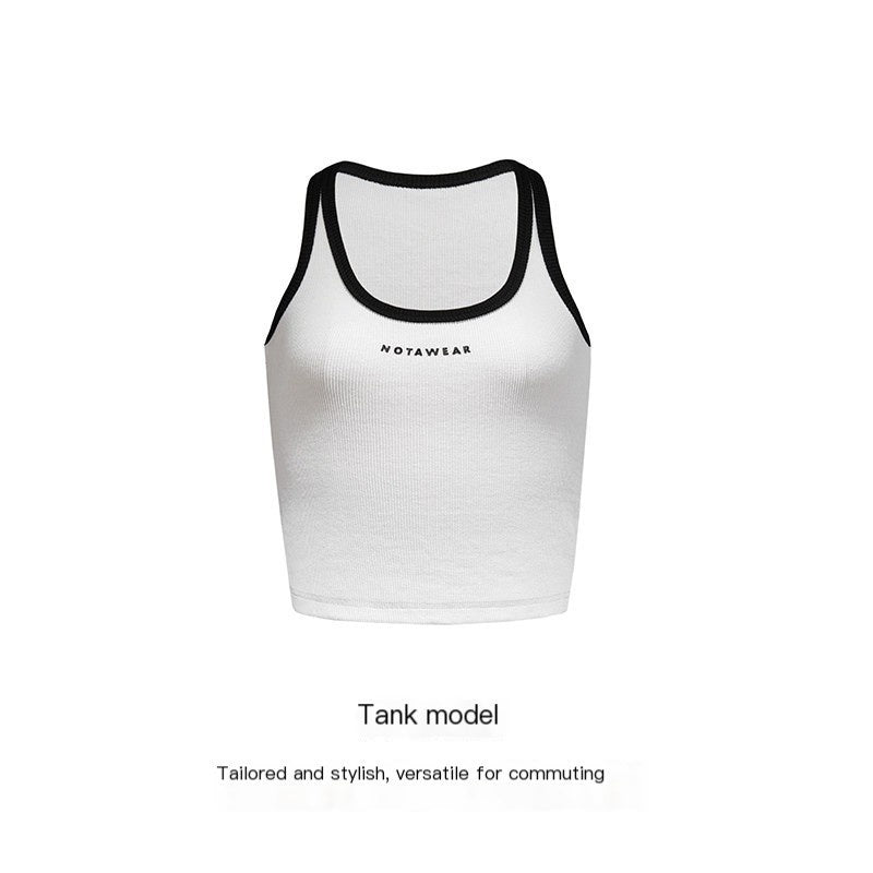 NAWSNOTAWEAR_Soft_Cotton_Slim_Fit_Racerback_Cropped_Commuter_Layering_For_Women_Tank_Tops_MISSTT