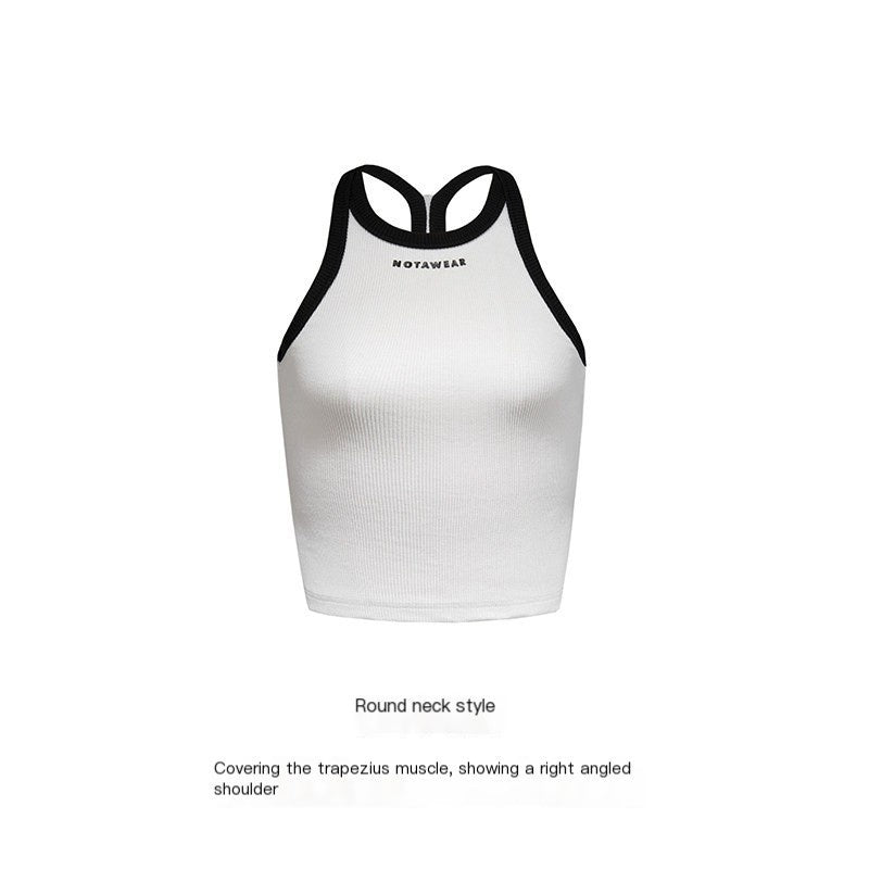 NAWSNOTAWEAR_Soft_Cotton_Slim_Fit_Racerback_Cropped_Commuter_Layering_For_Women_Tank_Tops_MISSTT
