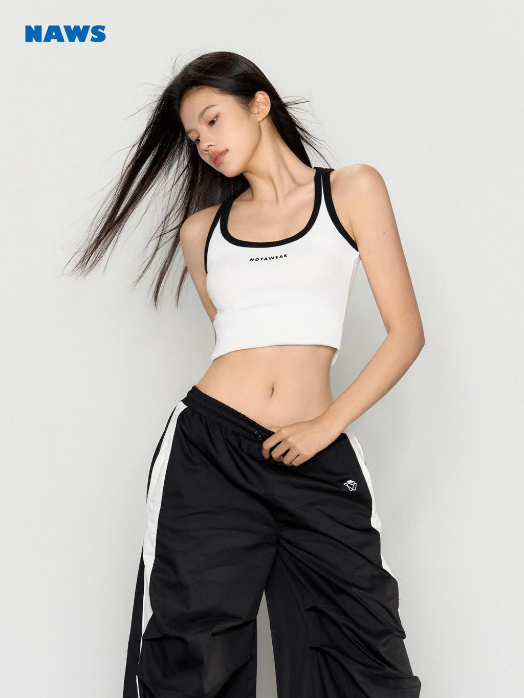 NAWSNOTAWEAR Soft Cotton Slim Fit Racerback Cropped Commuter Layering For Women Tank Tops