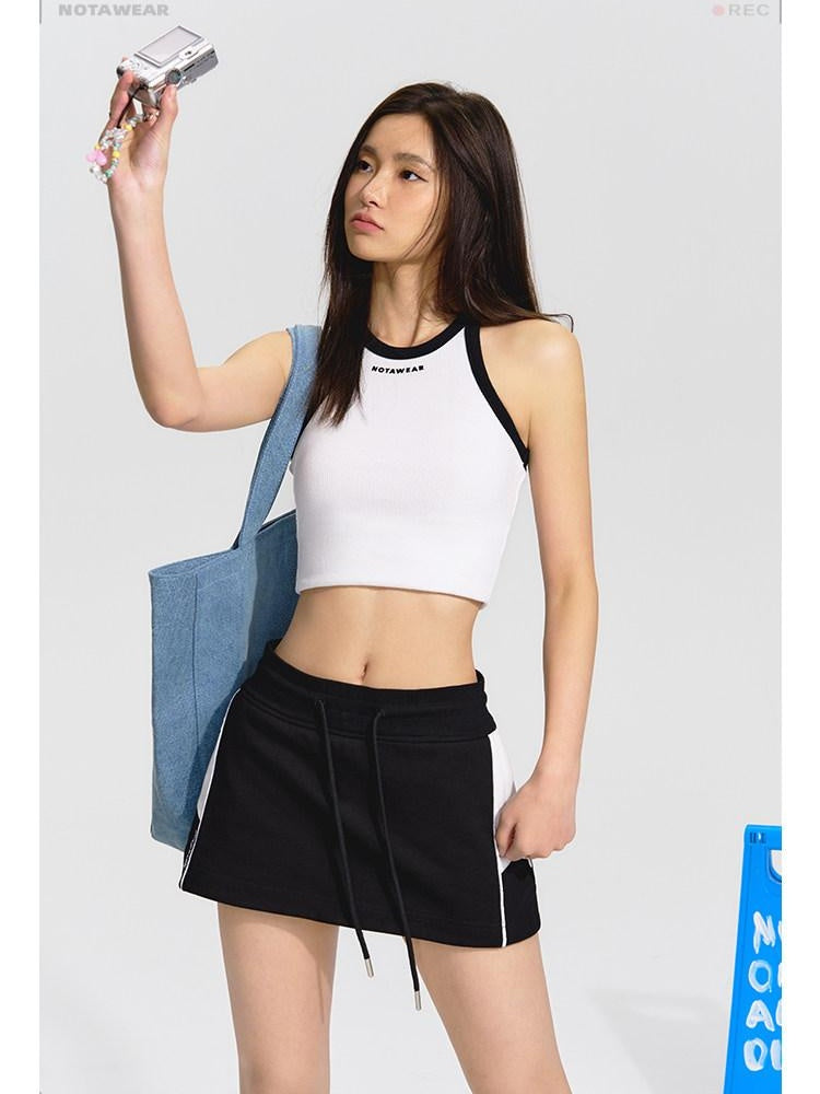 NAWSNOTAWEAR Soft Cotton Slim Fit Racerback Cropped Commuter Layering For Women Tank Tops