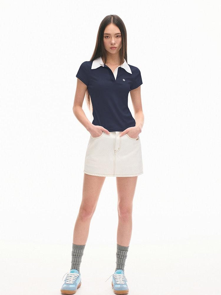 NAWSNOTAWEAR Soft Cotton Slim Henley Neck Casual Women Classic Short Sleeve T-Shirts