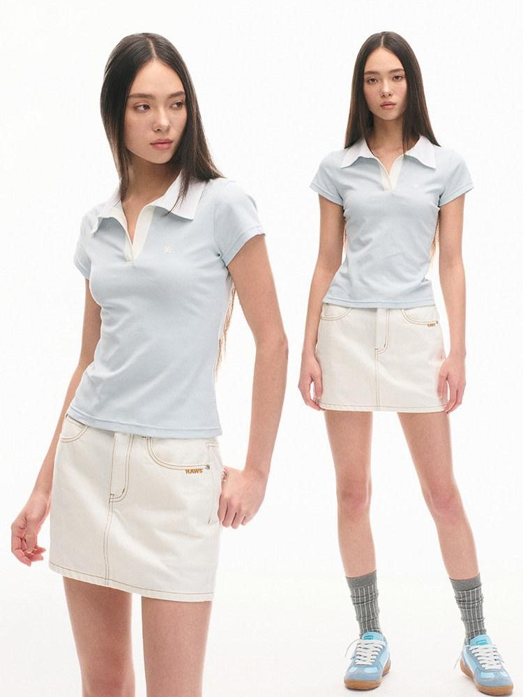NAWSNOTAWEAR Soft Cotton Slim Henley Neck Casual Women Classic Short Sleeve T-Shirts