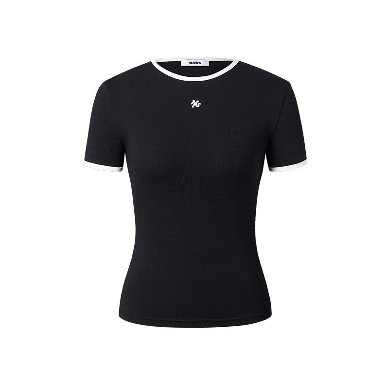 NAWSNOTAWEAR_Soft_Cotton_Stretch_Casual_Slim_Fit_Crew_Neck_Women_Short_Sleeve_T-Shirts_MISSTT