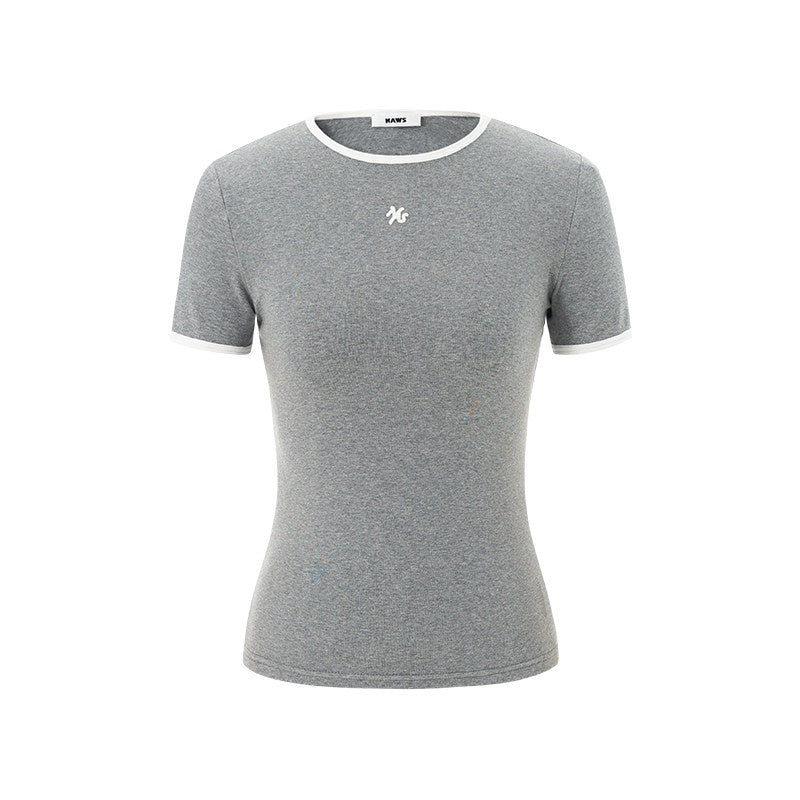 NAWSNOTAWEAR_Soft_Cotton_Stretch_Casual_Slim_Fit_Crew_Neck_Women_Short_Sleeve_T-Shirts_MISSTT