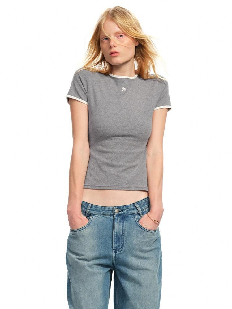 NAWSNOTAWEAR Soft Cotton Stretch Casual Slim Fit Crew Neck Women Short Sleeve T-Shirts