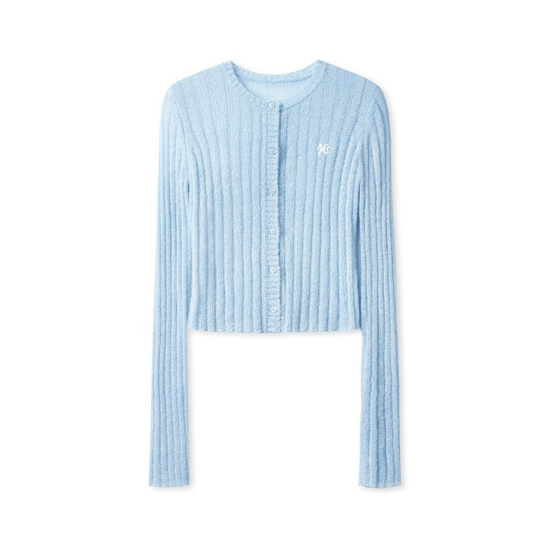 NAWSNOTAWEAR_Soft_Hollow_Knit_Slim_Fit_V-neck_Buttoned_Women_Wool_Blend_Cardigans_MISSTT