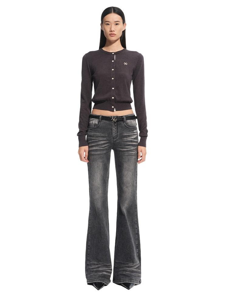 NAWSNOTAWEAR Soft Lambswool Blend Oversized Commuter Button Long Sleeve Women Knit Cardigans