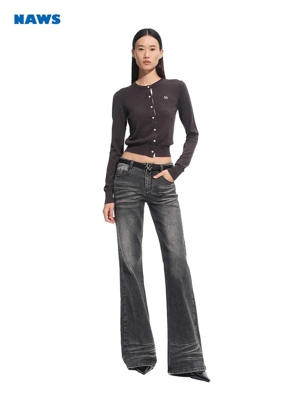 NAWSNOTAWEAR Soft Lambswool Blend Oversized Commuter Button Long Sleeve Women Knit Cardigans